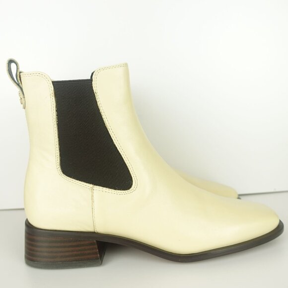 Sam Edelman Thelma Leather Bootie Eggshell White 8M- 0238 - Picture 5 of 16